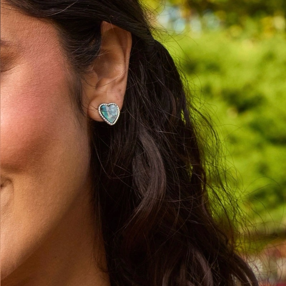 Park Lane “INDIGO” Iridescent Heart Earrings